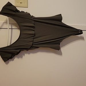 Off the shoulder body suit, XL, hunter green